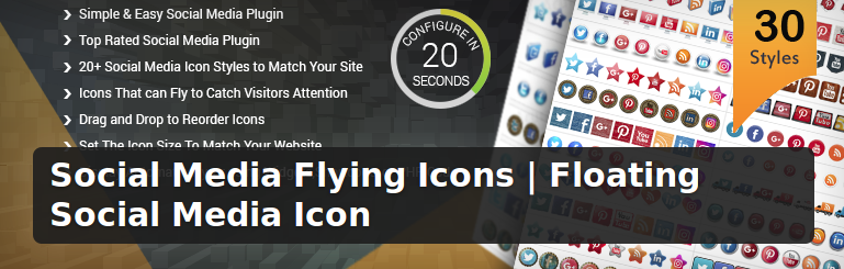 Floating Social Media Icon