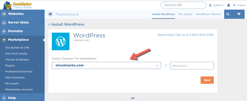 Hostgator Install WordPress