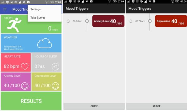 mobile app for mood trigger