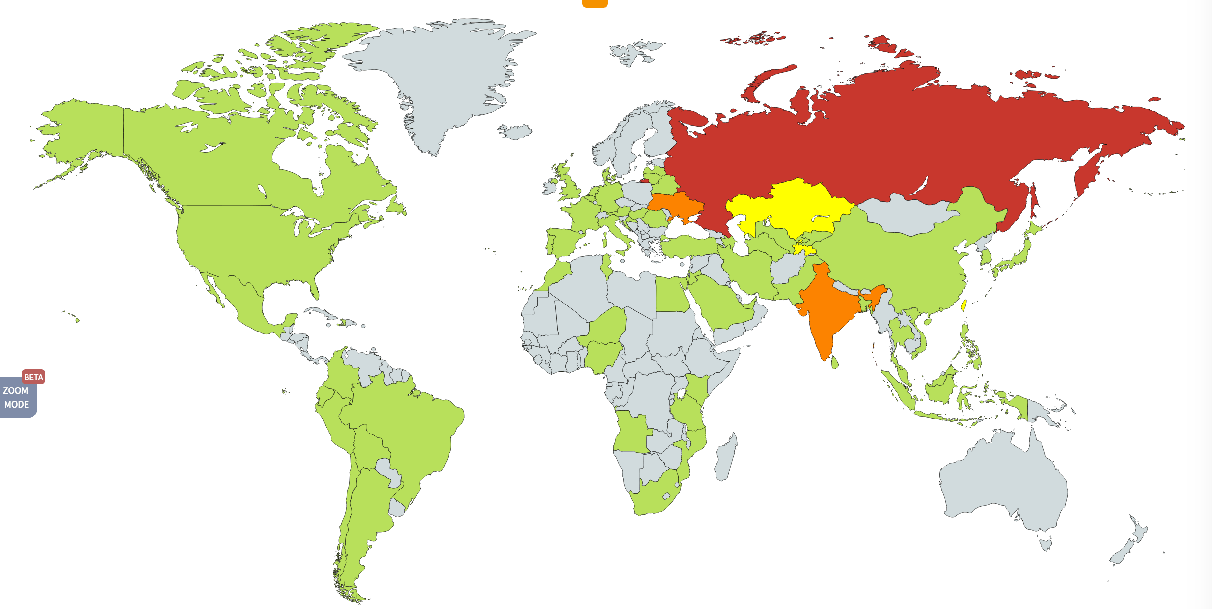 wannacry attack in World Map