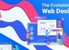 the evolution of web design infographic